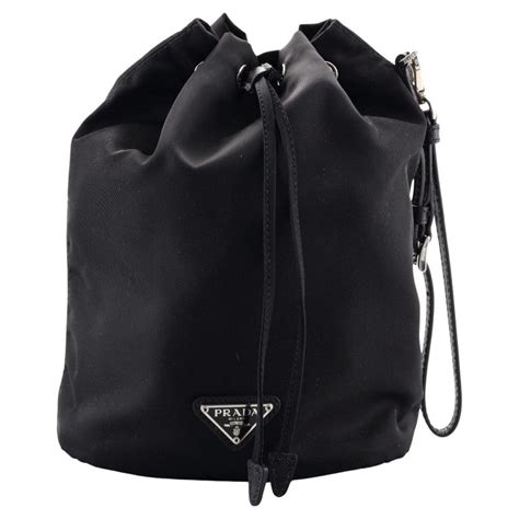 prada vela wristlet travel pouch bag|PRADA Nylon Vela Drawstring Wristlet Pouch Black.